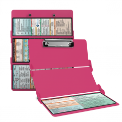 WhiteCoat Clipboard® Trifold - Pink Physical Therapy Edition